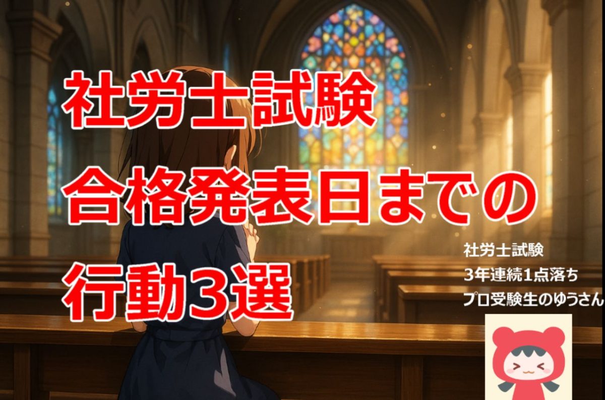 社労士試験合格発表日までの行動3選