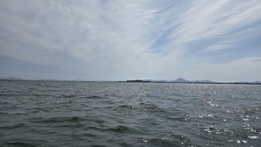 2026年4月12日の琵琶湖は朝から暴風
