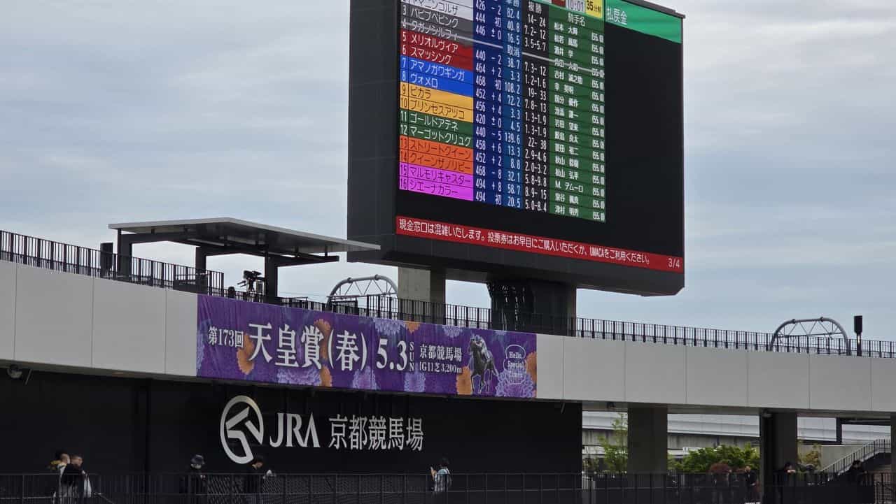 GWはみなさん何されましたか？私は京都競馬場に行って1レースから12レース全部買って全部外れました。