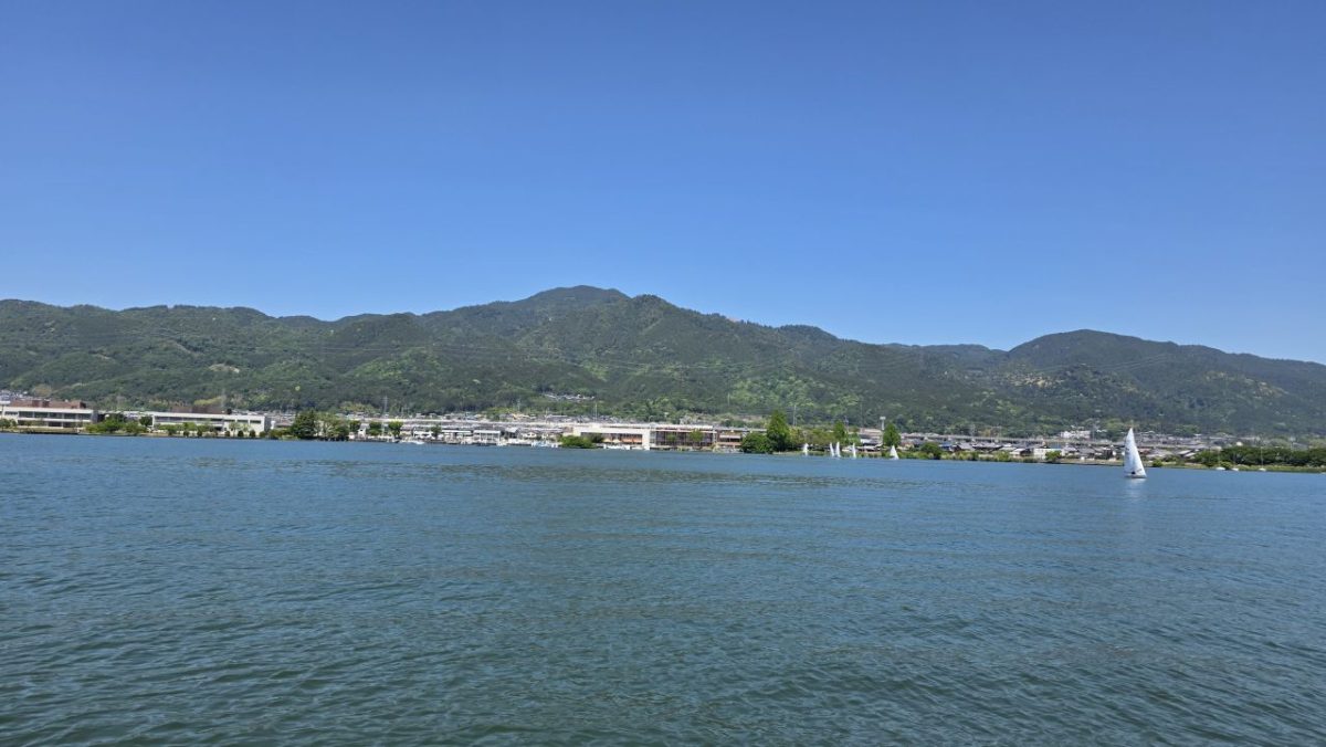 琵琶湖バス釣り、KKR沖の風景